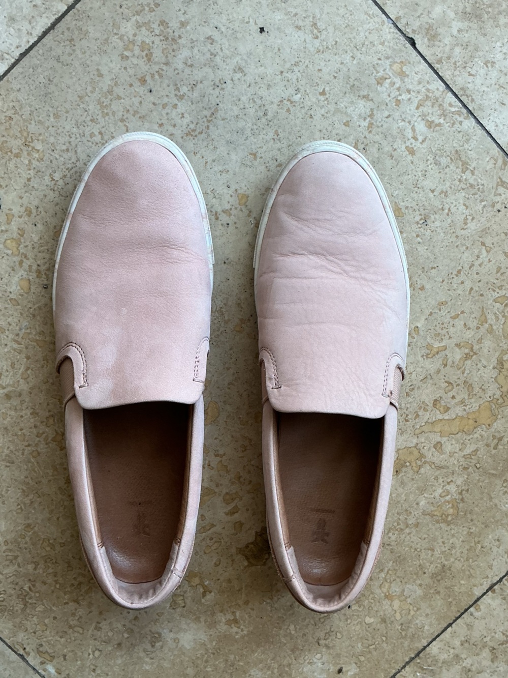 Frye IVY Blush Pink Leather Slip-On Loafers Shoes